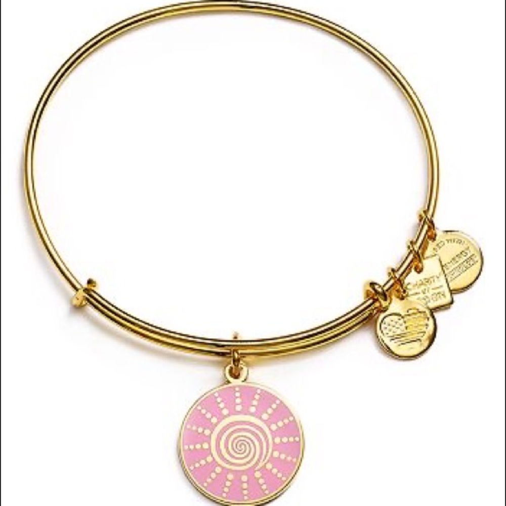 NIB - Alex & Ani - Radiant Sun Bracelet - Breast Cancer support edition